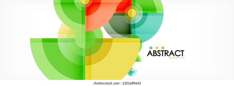 Vector fantástico círculo plantilla de fondo geométrico moderno, ilustración abstracta