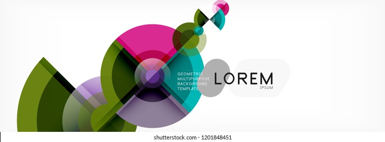 Vector fantástico círculo plantilla de fondo geométrico moderno, ilustración abstracta