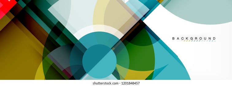 Vector fantastic circle modern geometric background template, abstract illustration
