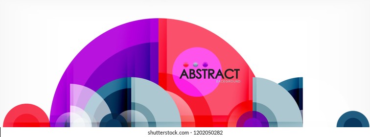 Vector fantastic circle modern geometric background template, abstract illustration