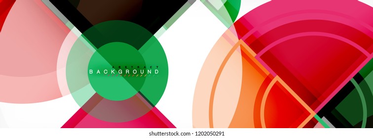 Vector fantastic circle modern geometric background template, abstract illustration