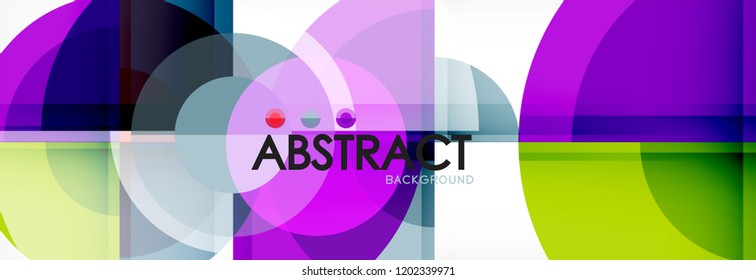 Vector fantastic circle modern geometric background template, abstract illustration