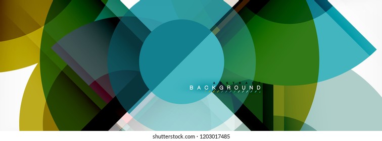 Vector fantastic circle modern geometric background template, abstract illustration