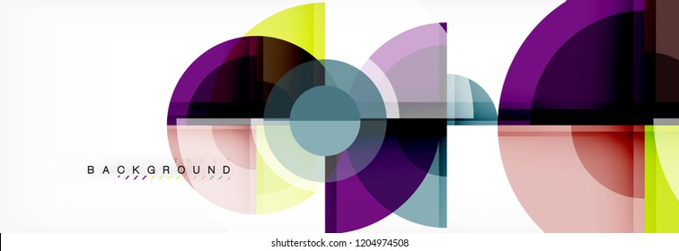 Vector fantastic circle modern geometric background template, abstract illustration