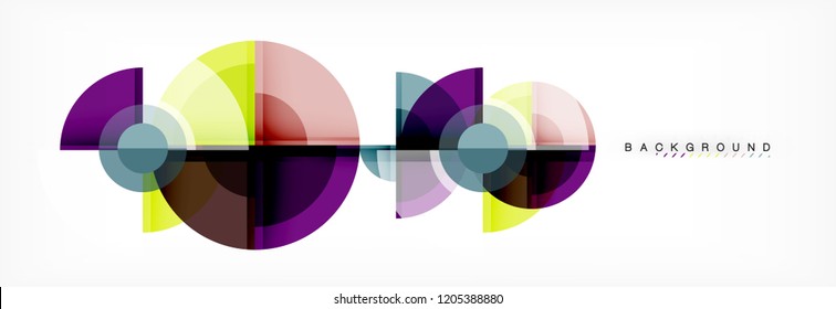 Vector fantastic circle modern geometric background template, abstract illustration