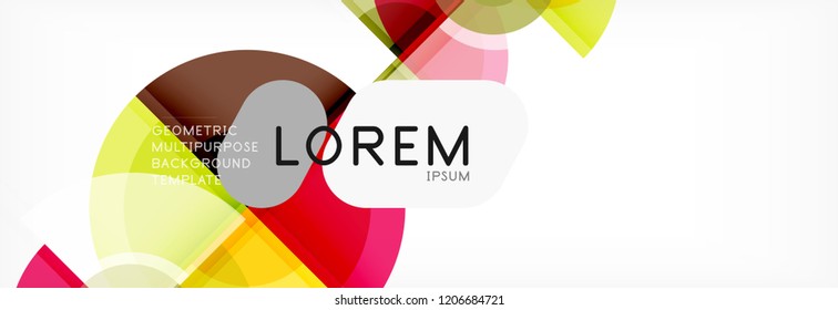 Vector fantastic circle modern geometric background template, abstract illustration