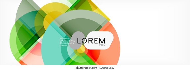 Vector fantastic circle modern geometric background template, abstract illustration