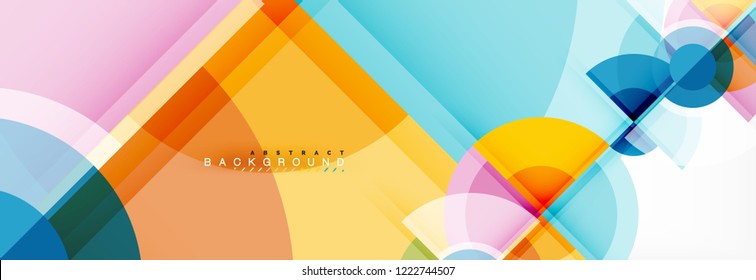 Vector Fantastic Circle Modern Geometric Background Template, Abstract Illustration