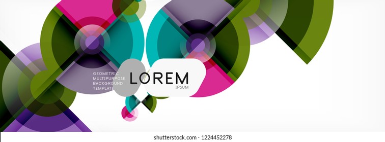 Vector fantastic circle modern geometric background template, abstract illustration