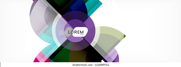 Vector fantástico círculo plantilla de fondo geométrico moderno, ilustración abstracta