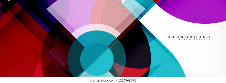 Vector fantastic circle modern geometric background template, abstract illustration