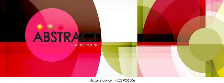 Vector fantastic circle modern geometric background template, abstract illustration