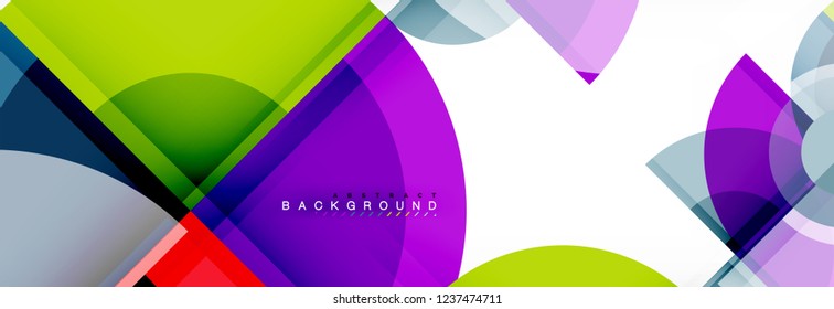 Vector fantástico círculo plantilla de fondo geométrico moderno, ilustración abstracta