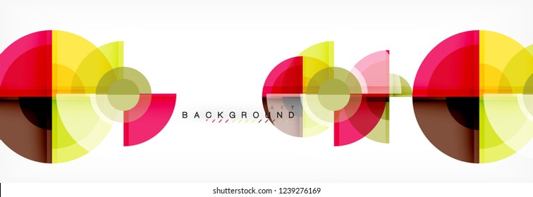 Vector fantastic circle modern geometric background template, abstract illustration