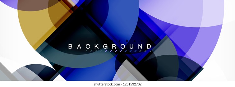 Vector fantastic circle modern geometric background template, abstract illustration