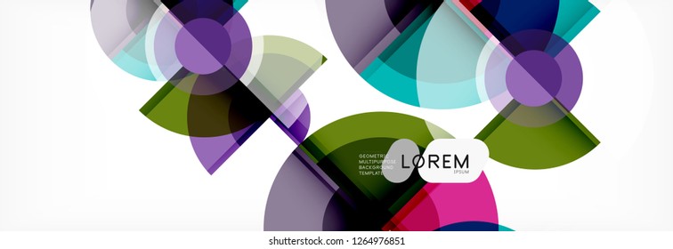 Vector fantastic circle modern geometric background template, abstract illustration