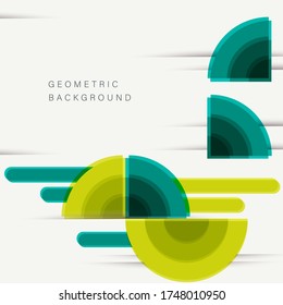 Vector fantastic circle modern geometric backgrounds template, abstract illustration.