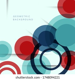 Vector fantastic circle modern geometric backgrounds template, abstract illustration.