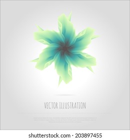 Vector fantastic flower illustration. Unreal colorful exotic flowers. Design element. Creative natural background. Floral mandala art.