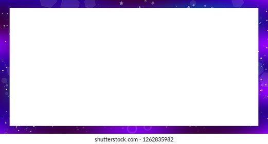 Vector Fantastic Galaxy Rectangle Border Isolated Stock Vector (Royalty ...