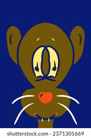 vector de un estilo de dibujo de mano animal de fantasía