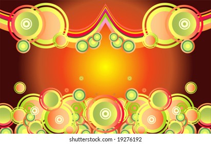 VECTOR Fantasy bubbles and circles composition