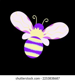 Vector fantasy bumblebee. Non-existent insect.
