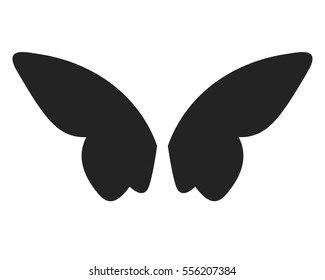 Vector fantasy butterfly wings isolated on white
