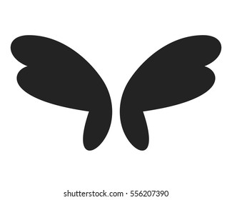 Vector fantasy butterfly wings isolated on white