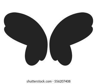 Vector fantasy butterfly wings isolated on white