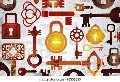 Vector fantasy with elements of keys and locks