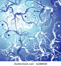 Vector Fantasy Floral mix background