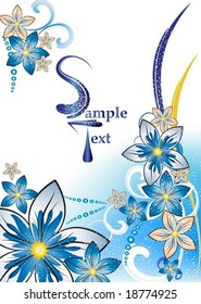 vector fantasy flower illustration