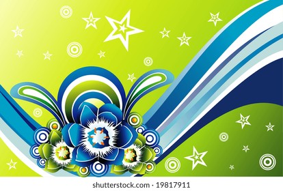 vector fantasy flower illustration