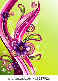 vector fantasy flower illustration