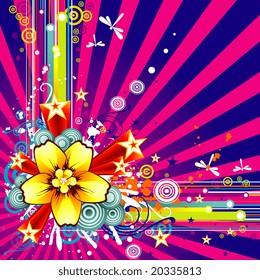 Vector fantasy flower illustration