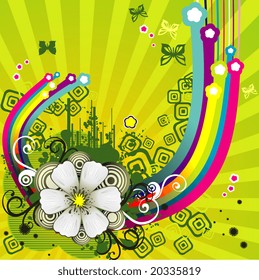 Vector fantasy flower illustration