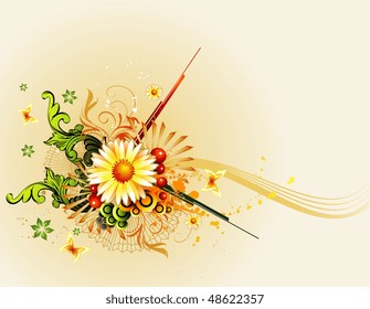 vector fantasy flower illustration