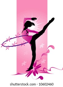 Vector fantasy on the pink background