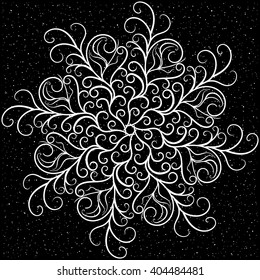 Vector Fantasy round element for design.