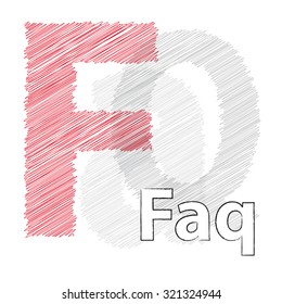 Vector faq. Broken text scrawled