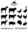 farm animals silhouette