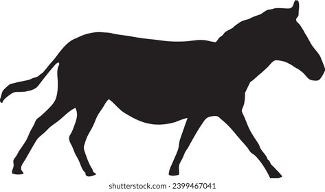 Vektor-Nutztiere Silhouetten einzeln auf Weiß. Symbole für Tiere und Geflügel. Landschaft mit Bäumen, Pflanzen und Bauernhof