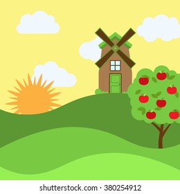 Vector Farm Themed Background