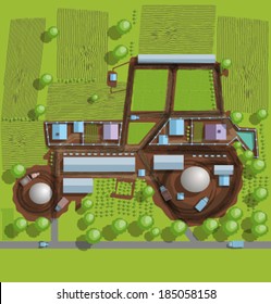 Vector Farm Top View