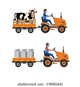 Vektorschlepper mit Prüfwagen