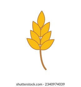 Vektorgrafik Weizenähren Symbol-Vorlage. Linie Ganzkorn Symbol Illustration für Bio-Öko-Business, Landwirtschaft, Bier, Bäckerei. glutenfreier Logo-Hintergrund
