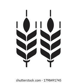 Vector farm wheat icon design isolated on white background