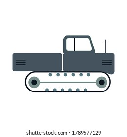 Vector farmer tractor icon. Village harvest truck illustration. Flat sign background for agriculture business
