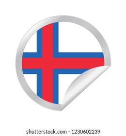 Vector Faroe Islands circle folded